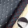 Meetee Tessuto in pelle PVC trapuntata ricamato 45 * 160 cm per tappetino per auto Decorazione del sedile Tappezzeria in finta pelle Materiale artigianale da parete