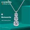 KNOBSPIN D VVS1 Collana con diamanti Moissanite per donna Gioielli da sposa con collana in oro bianco 18 carati placcato in argento sterling 925 GRA
