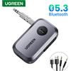 UGREEN Ricevitore audio Bluetooth Adattatore per auto Wireless per auto Jack da 3,5 mm Microfono Vivavoce Bluetooth 5.3 per accessori per auto Altoparlante