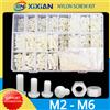NONE M2.5 M3 M4 M5 M6 Vite a macchina in plastica Rondella dado Scatola in nylon bianco Phillipis Set di bulloni a testa tonda Kit di classificazione viti in nylon