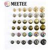 Meetee 20 pz 4-12mm rivetti in metallo chiodi fibbie borchie a testa tonda vite fibbia pulsante chiusura per cintura borsa vestiti accessori in pelle fai da te