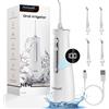 Mornwell Idropulsore senza fili con 4 punte a getto 4 modalità Filo interdentale portatile ricaricabile da 260 ml IPX7 impermeabile per la cura delle gengive