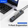 ORICO USB 3.0 HUB 7 porte Splitter Trasmissione ad alta velocità Tipo C HUB Espansione portatile Computer Accessori per computer