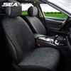 SEAMETAL Coprisedile per auto in lino Cuscino per seggiolino auto in lino traspirante e resistente al sudore con imbottitura per schienale 4 stagioni universale per 98% veicoli