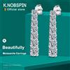 KNOBSPIN D VVS1 Orecchini pendenti in moissanite per donna Gioielli da sposa con orecchino in oro bianco 18 carati placcato in argento sterling GRA s925