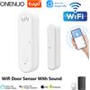 ONENUO Tuya Smart WiFi Door Sensor 80dB Sound Window Sensor Smart Life Arm disattiva il sensore della porta APP Alert Alarm Door Sensor