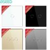 BSEED Pannello interruttori tattili a parete singola 1/2/3Gang per interruttore della luce Parti fai da te in cristallo Standard UE 86 * 86mm Base metallica inclusa