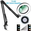 ANENG 72LED 8X/10X NUOVA lente d'ingrandimento illuminata USB 3 colori LED lente d'ingrandimento per riparazione saldatore/lampada da tavolo/beleza per la cura della pelle