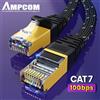 AMPCOM Cavo Ethernet AMPCOM CAT7 cavo Lan piatto SFTP cavo di rete RJ45 rotondo Cat 7 cavo Internet per Router Modem PC cavo Patch PS4