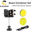 Cloudray Set di combinatori a fascio Cloudray 25mm combinatore a raggio Laser + montaggio a specchio + puntatore Laser rosso per macchina da taglio per incisione Laser CO2