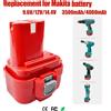 Turpow per MAKITA 4.0Ah 9.6V/12V/14V Batteria di ricambio PA09 PA12 PA14 PA18 9120 9122 6207D 192595-8 192596-6 Batteria per utensili da trapano