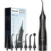 Fairywill Idropulsore per Denti 300ML Irrigatore Orale Ricaricabile Portatile Dentale 3 Modalità Serbatoio di Acqua Detergente per Denti Impermeabile