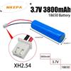 Makita Batteria ricaricabile agli ioni di litio da 3,7 V per trasporto aereo, 3800 mAh, 18650, con presa di ricambio, illuminazione di emergenza cavi xx2.54