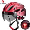 X-TIGER Casco da bici per adulti con luce posteriore a LED Casco da ciclismo con doppia modalità adatto per caschi da bicicletta leggeri e traspiranti da 58-62 cm