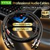 YYTCG Cavo audio RCA stereo HIFI 6N OFC maschio a maschio Cavo audio da 2RCA a 2RCA con connettore placcato oro per amplificatore CD