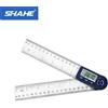Shahe 200mm Goniometro elettronico Acciaio inossidabile Righello angolare digitale Inclinometro Cercatore angolare Calibro angolare digitale