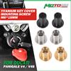 MOTO4U 2PCS M6 * 15MM Titanio Chiave copertura foro protezione scatola di accensione pannello strumenti protezione vite di montaggio Per Panigale Ducati V4