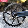 GOLDIX PASS QUEST ROUND Corona Nera e Argento Narrow Wide 30T-44T per Guarnitura SHIMANO M6100 M7100 M8100 M9100 a Montaggio Diretto