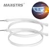MAXGTRS 2x DRL ultrafine 30 45 60cm Luce di marcia diurna Universale flessibile Tubo morbido Guida Striscia LED per auto Bianco Rosso Blu Giallo Luce
