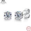 ANU JEWEL AnuJewel 4mm D Colore Moissanite Diamante Classico Argento Sterling 925 Orecchino Della Vite Prigioniera Per La Donna Gioielleria Raffinata All'ingrosso