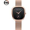 HANNAH MARTIN Orologio da donna di lusso originale di marca Orologio da donna impermeabile con movimento al quarzo in acciaio inossidabile moda oro rosa