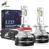 DAWN KNIGHT DAWNKNIGHT K7C 4300K H7 H4 H11 Lampada a Led 3 Tubo di Rame Luci A Led Per Auto H1 HB3 9005 HB4 9006 12V Ha Condotto La Lampadina Del Faro