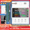 ATORCH AT4PTW WiFi Tuya termostato su guida Din incubatore regolatore di temperatura interruttore Timer AC220V 100A per riscaldamento raffreddamento