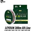 LEYDUN Micro Hot Fishing Lines 8 fili intrecciati PE 300m giappone Smooth multifilamento Line Sea Fishing Carp Fly Wire Line Tool
