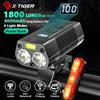 X-TIGER Luce per bici antipioggia con Power Bank Lampada a LED ricaricabile 4000mAh MTB Lampada frontale Faro Luce per bicicletta in alluminio