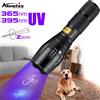 Alonefire Zoom UV LED Torcia 365nm 395nm Indicatore di inchiostro invisibile Urina di cane gatto Tinea Minerale Denaro Scorpione Luce di fluorescenza Uso AAA 18650