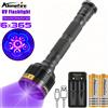 Alonefire Torcia UV a LED 30W 6x365nm per Rilevamento di Banconote False, Minerali, Macchie di Animali Domestici, Inchiostro Invisibile, Scorpioni e Anti-contraffazione
