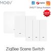 MOES Tuya ZigBee Wireless 9 Scene Switch pulsante trasmettitore alimentato a batteria Smart Life App Automation 1/2/3 Gang