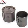 Widesea Tazza da campeggio Tazza in titanio Stoviglie turistiche Utensili da picnic Attrezzatura da cucina per esterni Set da cucina da viaggio Pentole Escursionismo