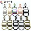 Meetee 5 set Meetee 16-38mm fibbia in metallo D anello moschettone gancio chiusura borsa cinghia regolare cursore tessitura fibbie accessori hardware fai da te