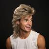 HAIRJOY Parrucche sintetiche per mulet per uomo Parrucche sintetiche per feste in costume anni '70 e '80