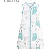 HOUSBAY Sacco a pelo per neonato Coperta indossabile per neonato 0,5 Tog Estate 100% cotone Stampa Gilet Sacco a pelo Neonati maschi 0-3 anni