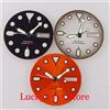 tandorio Orologio Modifica Parti 29MM Sterile Bianco/Nero/Arancio Quadrante Dell'orologio Quadrante Data Finestra Indice Luminoso Fit NH35A NH36A per SKX SRP