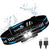 Trustfire H5R Lampada frontale a LED Batteria 18650 Faro ricaricabile USB 600lm Torce a doppia testa Lanterna per campo di caccia da pesca