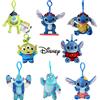 Potdemiel Originale Disney Stitch Lotso Sullivan Woody Bambole di peluche portachiavi Angel Stitch Mr.Q Alien Peluche Ciondolo Regalo di compleanno per bambini