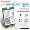 fenvi WiFi 6E AX210NGW NGFF Adattatore Wireless Bluetooth 5.3 WiFi6 5374Mbps 2.4G/5G/6GHz 802.11AX Per Desktop/Laptop Per Win10/11