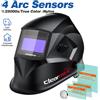 ARCCAPTAIN Casco per saldatura oscurante automatico Maschera per saldatore in nylon Vista ampia Colore vero DIN4 1/1/1/1 Maschera per saldatura per TIG MIG MMA CUT