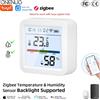 ONENUO Tuya ZigBee Smart Home sensore di umidità della temperatura con retroilluminazione LCD funziona con Google Assistant e necessita di Tuya Zigbee Hub
