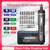 WORX WX242 Mini Set di cacciaviti elettrici Smart Cordless Cacciavite elettrico ricaricabile con 30 Bit Set di utensili per trapano elettrico
