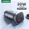 NONE Caricabatteria da auto UGREEN tipo C caricabatterie USB veloce per iPhone 17 16 15 ricarica per auto Xiaomi Quick 4.0 3.0 carica caricabatterie PD per telefono cellulare