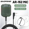 Baofeng AR-152 Altoparlante remoto tattico Microfono Spina K 2 Pin Volume regolabile per AR-152 UV-5R UV-25 PRO Walkie Talkie Radio bidirezionale