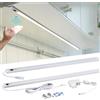 PARKSON Luce a LED sotto le luci dell'armadio per la cucina interruttore a spazzola manuale sensore di movimento PIR armadio lampada da armadio 30/40/50 cm luce notturna a LED