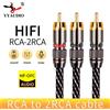 YYAUDIO HIFI cavo Audio da RCA a 2rca 6N OFC Subwoofer cavo Y RCA 1 maschio a 2 maschio cavo Audio per altoparlante, DVD, TV, amplificatore