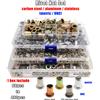 Michastu 1 scatola di dadi per rivetti a testa piatta Kit di dadi per rivetti M3 M4 M5 M6 M8 US Filettatura grossa UNC 304 A2-70 Acciaio inossidabile Acciaio al carbonio Alluminio