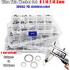 Michastu 1 scatola di rondelle di regolazione ultra sottili dimensioni miste 0,1 mm 0,2 mm 0,3 mm da M3 a M20 kit guarnizioni piatte ultrasottili set in acciaio inossidabile 304