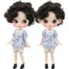 DBS ICY DBS Blyth bambola 1/6 giocattolo pelle bianca corpo articolare bjd capelli neri faccia opaca con sopracciglio bambola personalizzata 30 cm